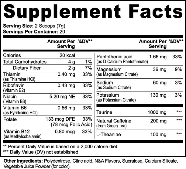 Energy Powder (Fruit Punch) - VitClear