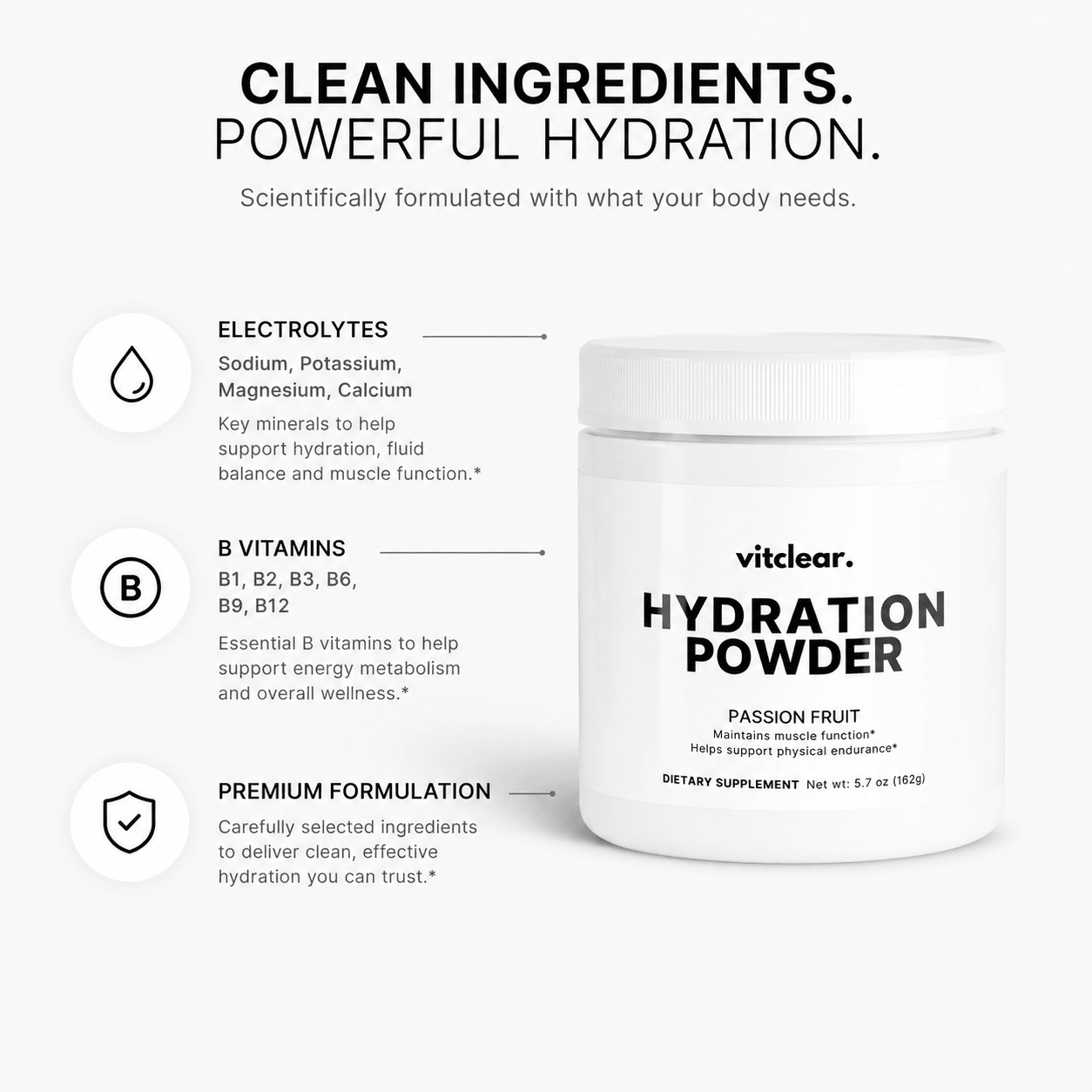 Hydration Powder (Matcha Green Tea) - VitClear