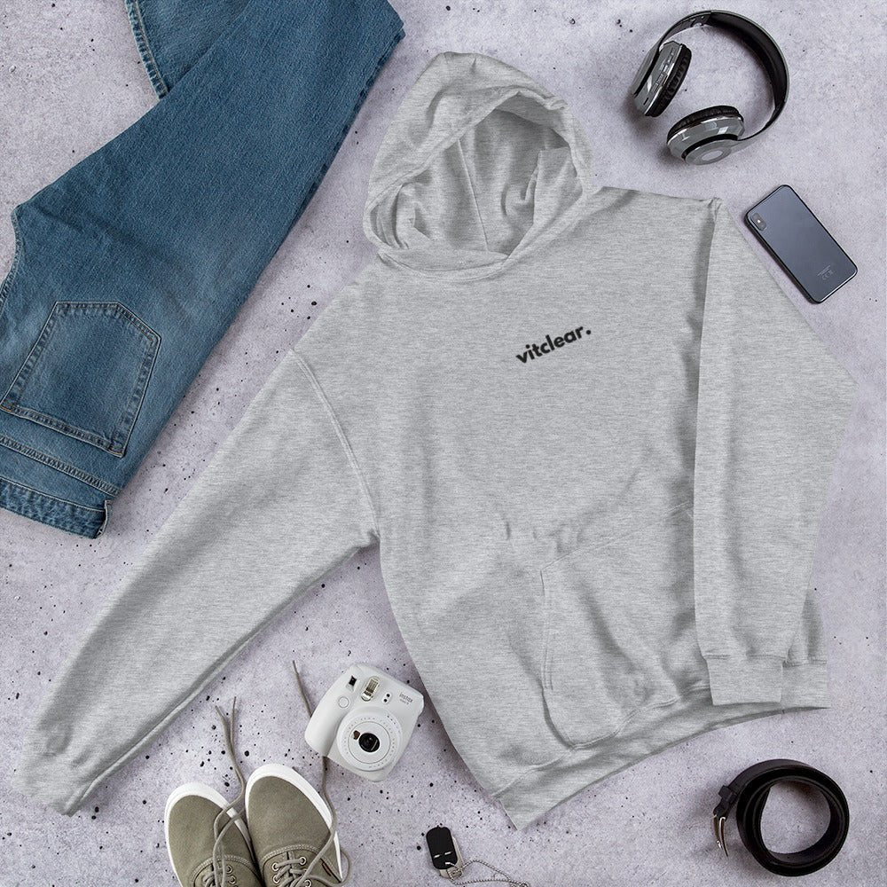 Signature Centred VitClear Embroidered Unisex Hoodie - VitClear
