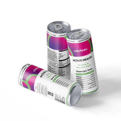Active Health Nootropic Soda - Guava & Passionfruit (1 x 330ml) - VitClear