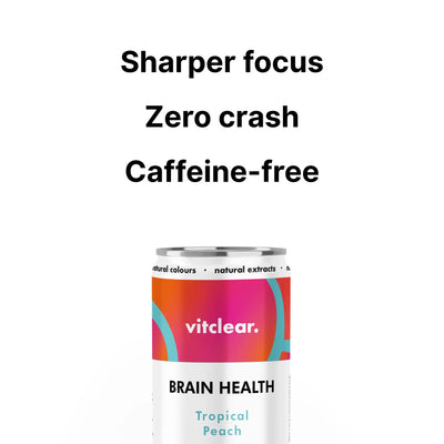 Brain Health Nootropic Soda - Tropical Peach (1 x 330ml) - VitClear