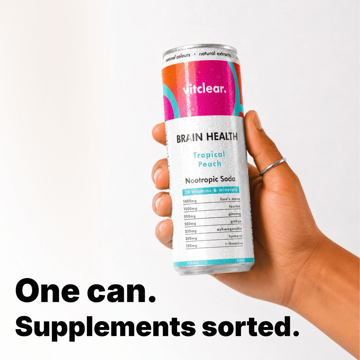 Brain Health Nootropic Soda (Tropical Peach) - VitClear