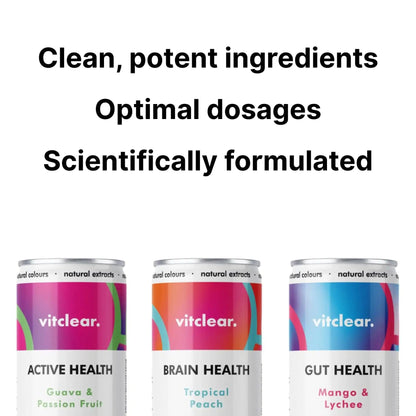 Functional Nootropic Drinks - Variety Box (12 x 330ml) Hydration Soda - VitClear