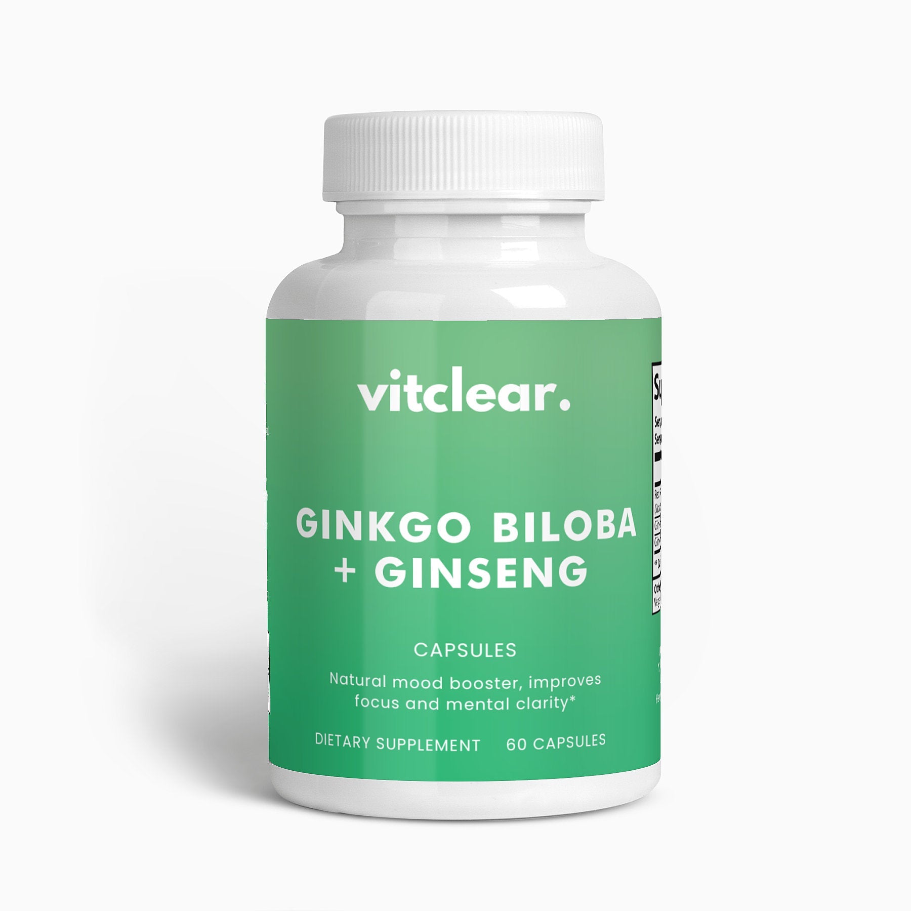 Ginkgo Biloba + Ginseng - Vitclear.
