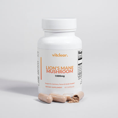 Lion's Mane Mushroom 1000mg Capsules - VitClear