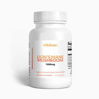 Lion's Mane Mushroom 1000mg Capsules - VitClear