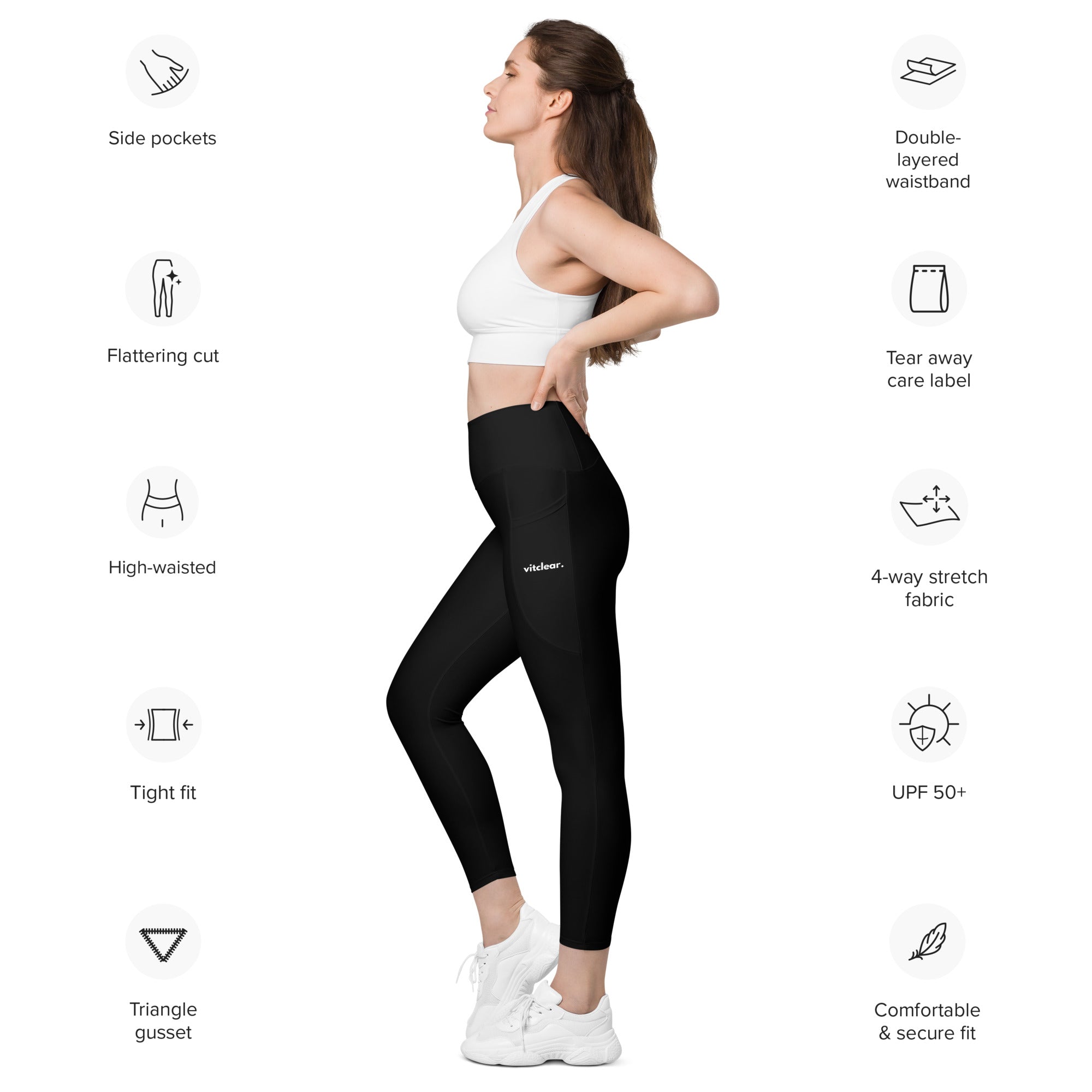 Womens Leggings with pockets - VitClear